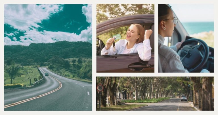 carteira de motorista com carro em fundo brasil