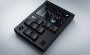 dispositivo rastreador com ondas sonoras ao redor