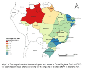 grafico visual de impostos brasileiros coloridos