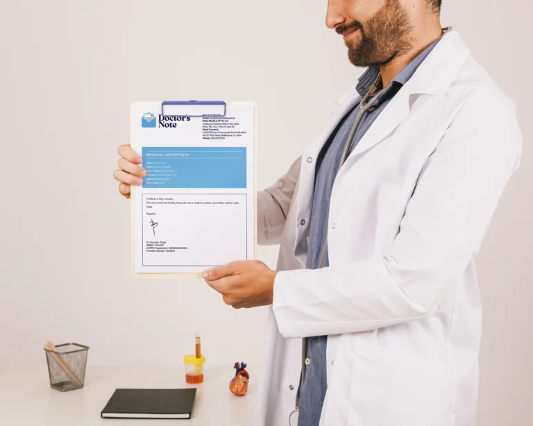 Quantos Dias de Atestado Precisam Ser Enviados ao INSS Para Perícia 7 medico segurando atestado de saude em consultorio