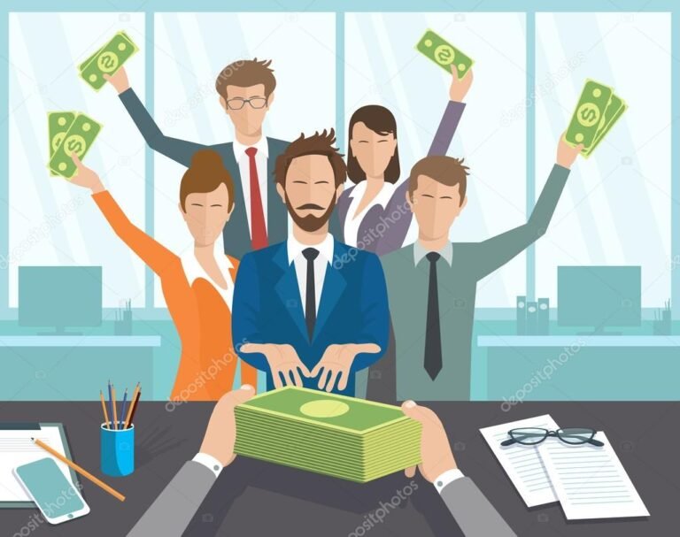 pessoa recebendo pagamento de salario mensal