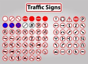 placa de transito com simbolo de proibicao