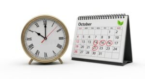 relogio de ponto com calendario aberto