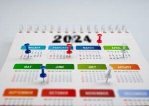 relogio marcando datas com ferias planejadas